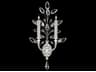 Crystal Laurel 2-Light Silver Leaf Wall Sconce