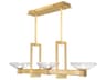 Delphi 6-Light Gold Glass LED Bowl Island Pendant