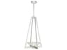 Delphi 2-Light Silver Glass LED Bowl Pendant