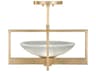 Delphi 1-Light Gold Glass LED Bowl Pendant