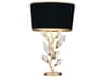 Foret Table Lamp with Gold Leaf and Crystal Details