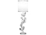 Foret Console Table Lamp in Silver Leaf