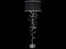Foret Floor Lamp with Silver Leaf and Crystal Leaves