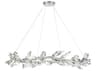 Foret 12-Light Silver Leaf Crystal Pendant