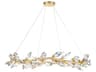 Foret 12-Light Gold Leaf Crystal Pendant