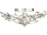 Foret 4-Light Silver Leaf Crystal Semi Flush Mount
