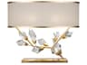Foret Wide Table Lamp Gold Leaf Crystal