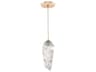 Las Olas 1-Light Gold Leaf Glass Mini Pendant