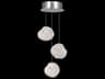 Vesta 3-Light Silver Glass LED Globe Mini Pendant