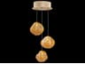Vesta 3-Light Gold Glass LED Globe Mini Pendant