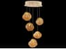 Vesta 5-Light Gold Glass LED Globe Mini Pendant
