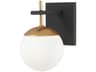Alluria Wall Sconce in Weathered Black and Autumn Gold