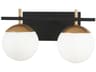 Alluria 2-Light Vanity Light in Weathered Black and Autumn Gold