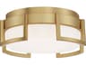 Bezel Set LED Flush Mount Honey Gold Modern Ceiling Light