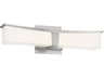 Plane 1-Light Brushed Nickel Glass LED Vanity Light
