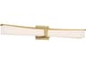 Plane 1-Light Honey Gold Glass LED Vanity Light