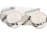 Silver Slice 2-Light Chrome Crystal LED Vanity Light