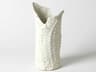 Crocodile Matte White Small Vase