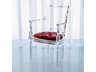 Clear Upholstered Arm Dining Chair