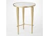 Round Marble Brass End Table