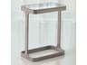 Rectangular Glass Natural Iron End Table