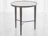 Round Marble Antique Brass End Table