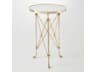 Round Marble Brass End Table