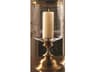 Estate Hurricane Antique Brass Candle Holder