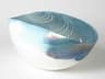 Feather Swirl Ivory Turquoise Large Decorative Bowl