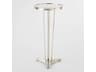 Round Glass Nickel End Table