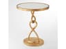 Oval Marble Gold Leaf End Table