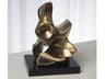 Abstract Figural Large Brass Sculpture