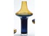 Tall Amber / Cobalt Vase