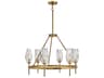 Ana 6-Light Heritage Brass Crystal Candelabra Chandelier