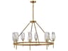 Ana 8-Light Heritage Brass Crystal Bell Chandelier