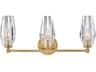 Ana 3-Light Heritage Brass Crystal Vanity Light