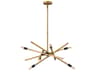 Archer 6-Light Heritage Brass Black Candelabra Sputnik Chandelier