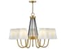 Aston 7-Light Heritage Brass Black Empire Chandelier