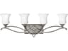 Brooke 4-Light Antique Nickel Glass Vanity Light
