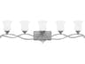 Brooke 5-Light Antique Nickel Glass Vanity Light