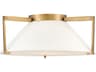 Brushed Bronze White Glass LED Empire Flush Mount