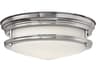 Hadley 2-Light Chrome Glass Drum Flush Mount
