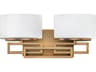 Lanza 2-Light Brushed Bronze Glass Vanity Light