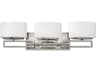 Lanza 3-Light Antique Nickel Glass Vanity Light