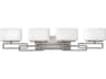 Lanza 4-Light Antique Nickel Glass Vanity Light