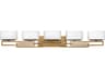 Lanza 5-Light Brushed Bronze Glass Vanity Light