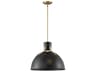 Argo 1-Light Satin Black Brass LED Bell Pendant