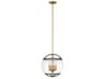 4-Light Black Glass Globe Pendant