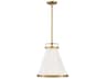 Lexi 1-Light Lacquered Brass Off White Empire Pendant