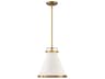 Lexi 1-Light Lacquered Brass Off White Empire Pendant